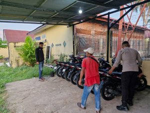 Mudik Aman dan Nyaman, Polres Ogan Ilir Melalui Polsek Indralaya Terima Titipan Kendaraan Masyarakat yang Mudik Lebaran