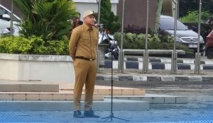 Setelah Dilantik, Wakil Walikota Prabumulih Pimpin Apel Pagi Perdana