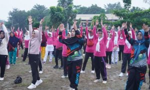 Jaga Keseahatan dan Kebugaran, Wako Prabumulih Senam Sehat Bersama Masyarakat Kota Prabumulih