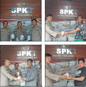 Polsek Tanjung Batu Gelar Kegiatan Jum’at Berkah, Bagikan Makanan Gratis kepada Warga
