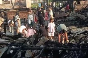 Kebakaran Hebat di 1 Ulu Palembang, 23 KK Kehilangan Tempat Tinggal