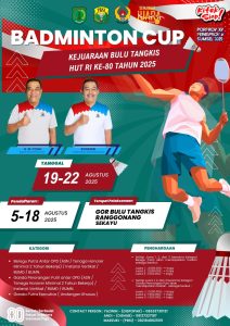Badminton Cup HUT RI ke-80 Siap Digelar: Ayo Daftar dan Rebut Hadiahnya!