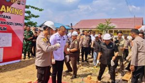 Wawako Prabumulih Hadiri Peletakan Batu Pertama Pembangunan SPPG Polres Prabumulih