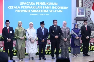 Kepala BI Sumsel Resmi Dikukuhkan, Herman Deru Ajak Bank Indonesia Jadi Motor Penggerak Ekonomi Produktif