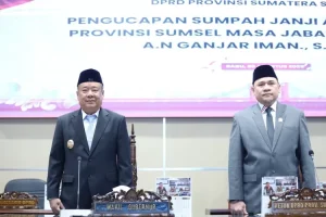 Wakil Gubernur Sumatera Selatan Hadiri Pelantikan PAW DPRD Provinsi