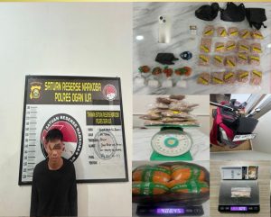 Seorang Pemuda diamankan Sat Resnarkoba Polres Ogan Ilir Dengan 10 Ribu Butir Ektasi dan 408 Gram Sabu