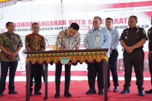 Pemkab Ogan Ilir dan Kejaksaan Negeri Ogan Ilir Tandatangani Nota Kesepakatan dan Gelar Groundbreaking Mushola Al-Musabbihin