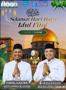 Ketua PPWI Ogan Ilir Fidiel Castro Bersama Pengurus Sampaikan Ucapan Selamat Idul Fitri 1447 H, Ajak Pererat Silaturahmi