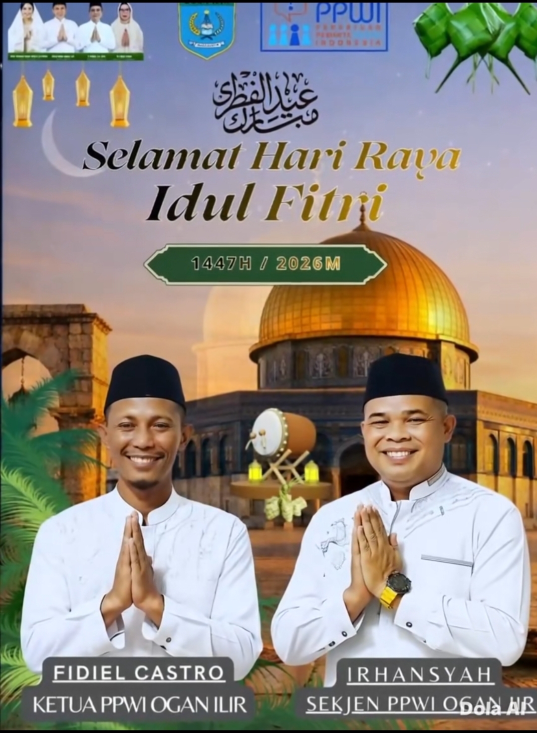 Ketua PPWI Ogan Ilir Fidiel Castro Bersama Pengurus Sampaikan Ucapan Selamat Idul Fitri 1447 H, Ajak Pererat Silaturahmi