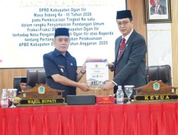 DPRD Ogan Ilir Gelar Paripurna Tingkat I, Fraksi-Fraksi Sampaikan Pandangan Umum atas APBD 2025
