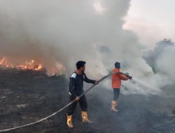 Kebakaran di Serasan Jaya Berhasil Dipadamkan, BPBD Muba Imbau Warga Waspada
