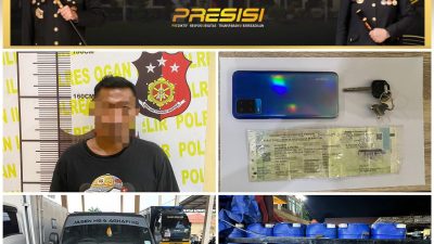 SAT RESKRIM POLRES OGAN ILIR UNGKAP KASUS PENYALAHGUNAAN BBM BERSUBSIDI