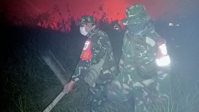 Dandim 0402/OKI Turun Langsung Pimpin Penanganan Karhutla di Pemulutan