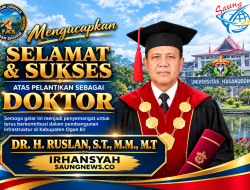 FJCS Ogan Ilir Ucapkan Selamat atas Pelantikan Doktor, Dr. H. Ruslan, S.T., M.M., M.T
