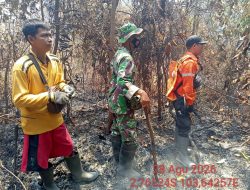 Tak Tunggu Api Membesar, Instruksi Bupati Langsung Ditindaklanjuti Tim Karhutla Muba